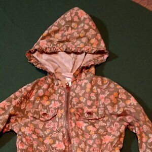 Little lass girls top with zipper and hood